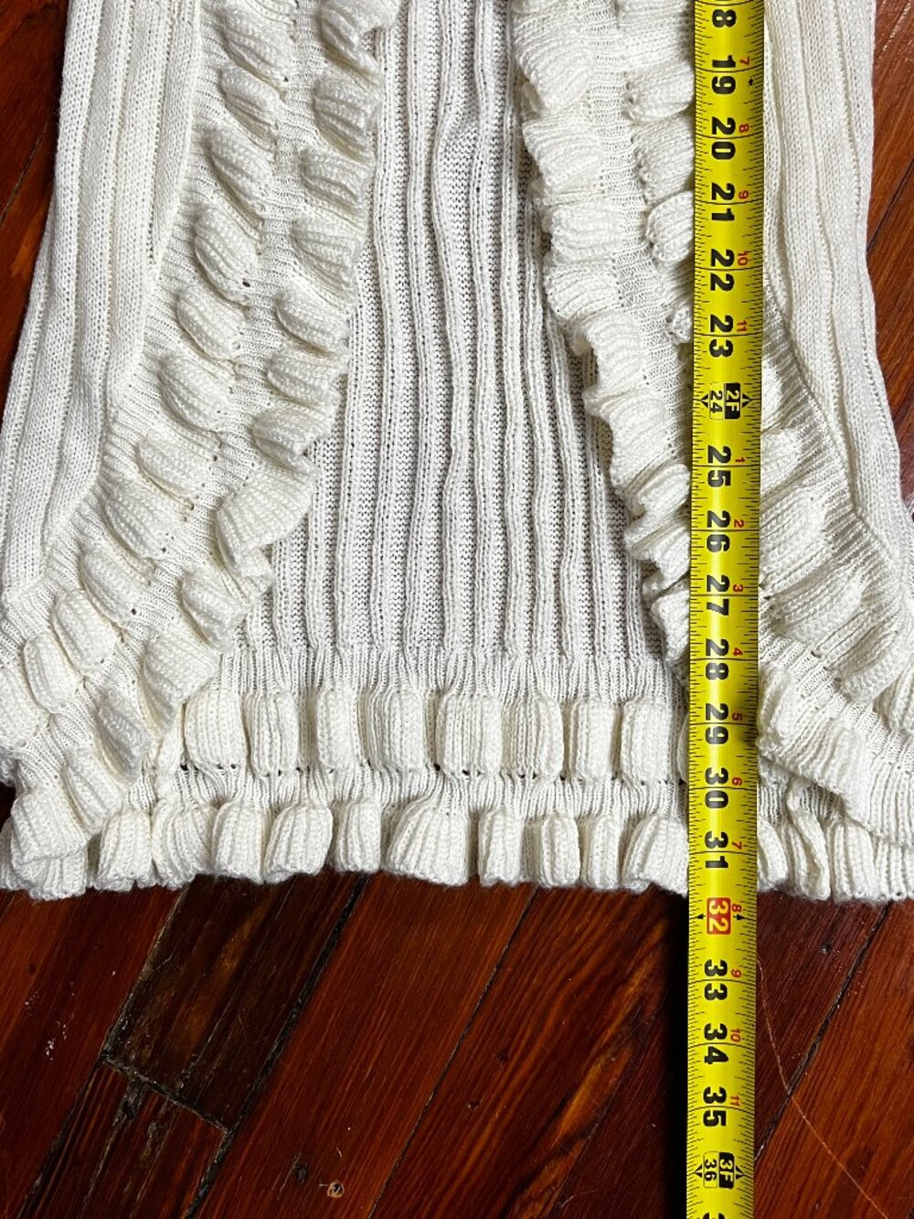 Ivory Ruffle Sweater Duster - Picture 9 of 13